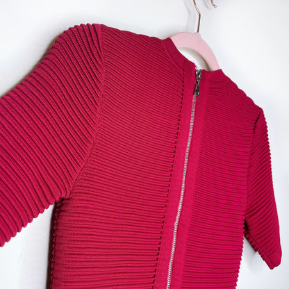 torn by ronny kobo red ribbed bodycon dress - size small