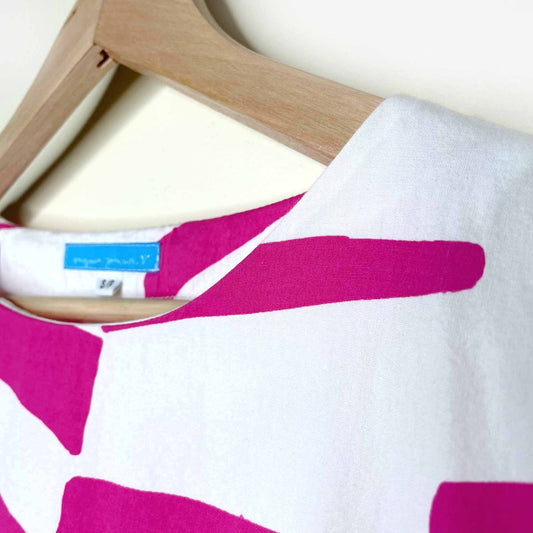 virginia johnson colour block short sleeve top - size small