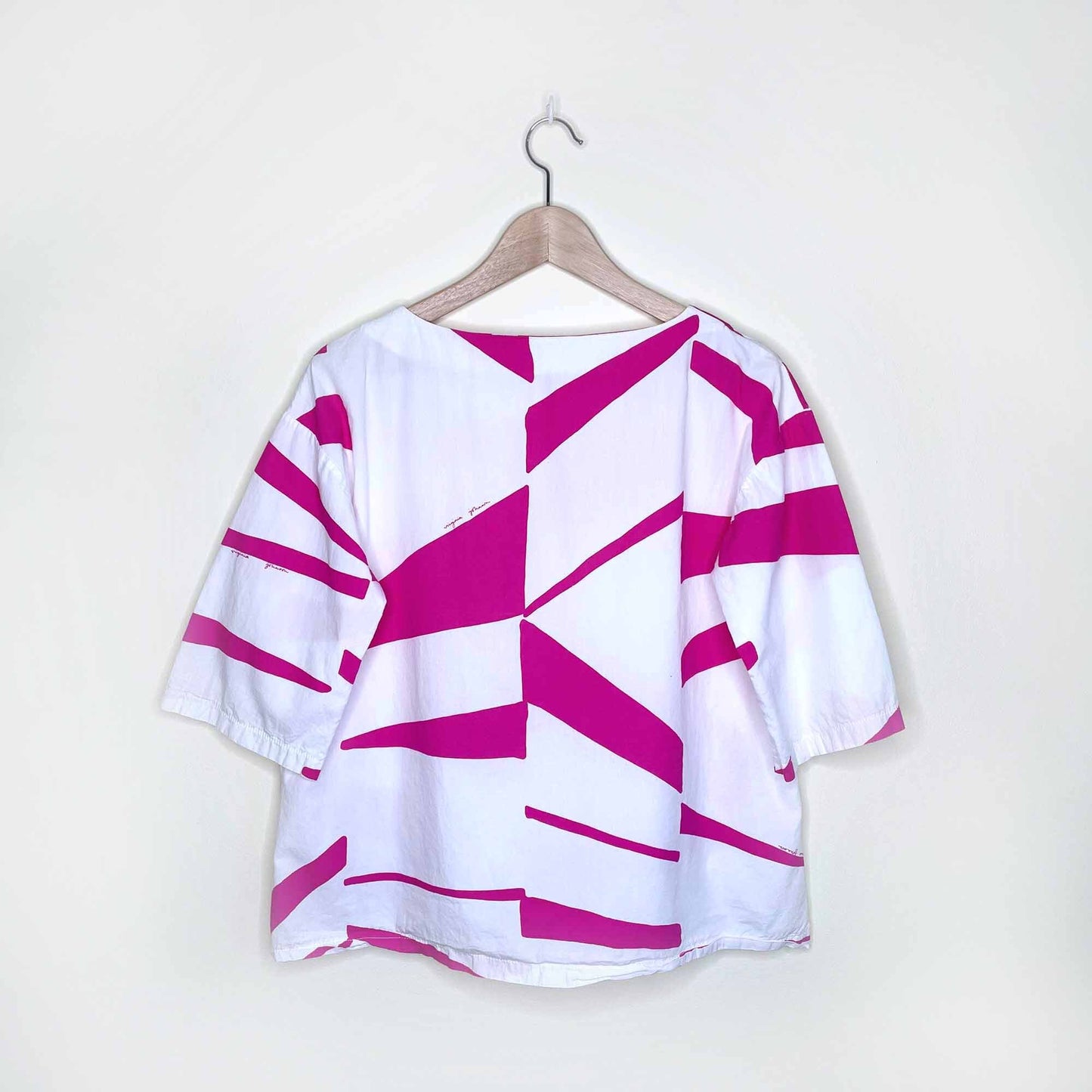 virginia johnson colour block short sleeve top - size small