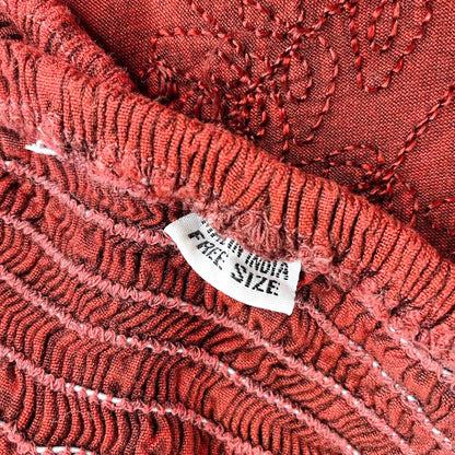 vintage boho bandana halter with embroidery - OS