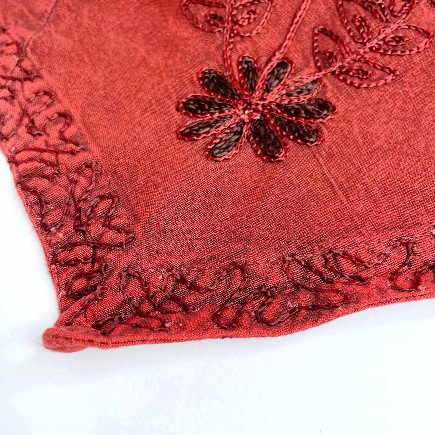 vintage boho bandana halter with embroidery - OS