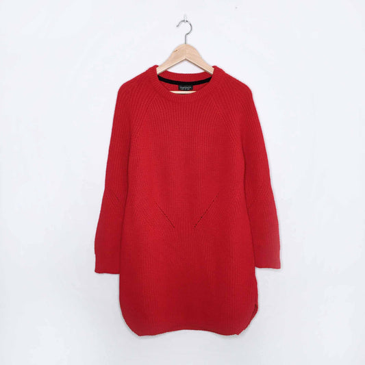 TOPSHOP cable knit sweater dress - size 4
