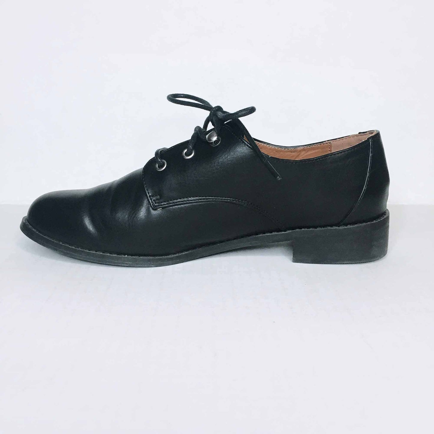 TOPSHOP Tanner leather hook lace-up shoes - size 40