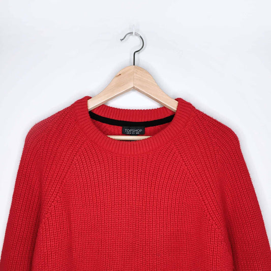 TOPSHOP cable knit sweater dress - size 4