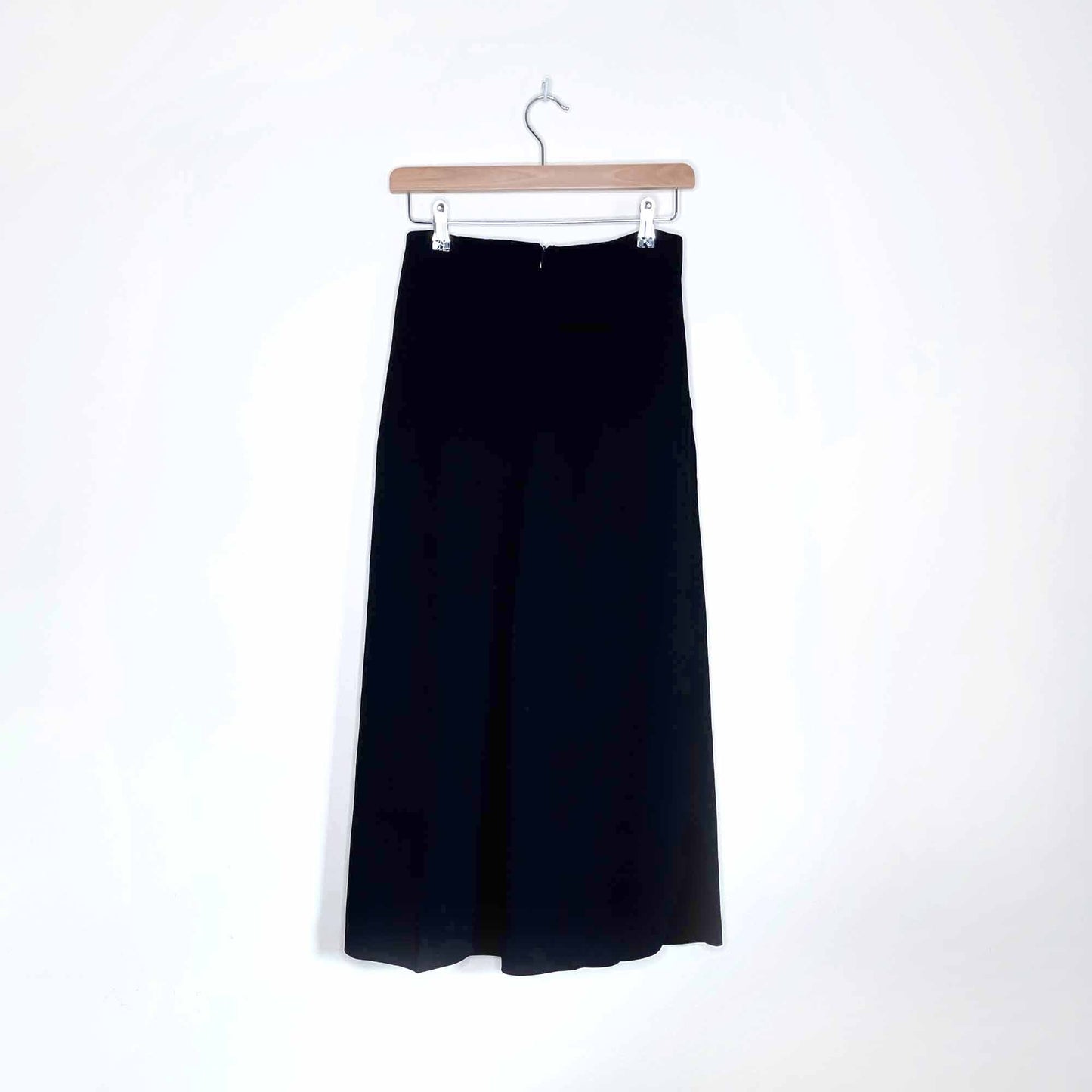 topshop high rise pleated cropped wide leg trousers - size 2
