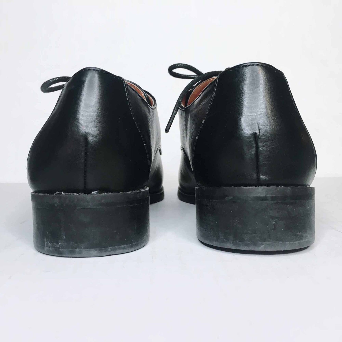 TOPSHOP Tanner leather hook lace-up shoes - size 40