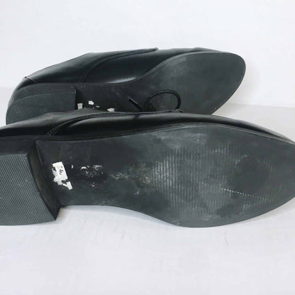 TOPSHOP Tanner leather hook lace-up shoes - size 40