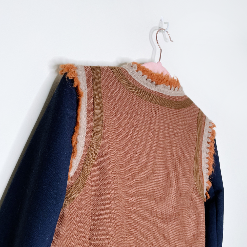 tory burch quincy fringe spanish style jacket - size 2