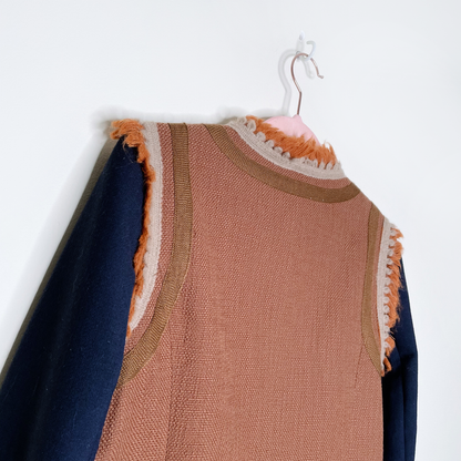 tory burch quincy fringe spanish style jacket - size 2