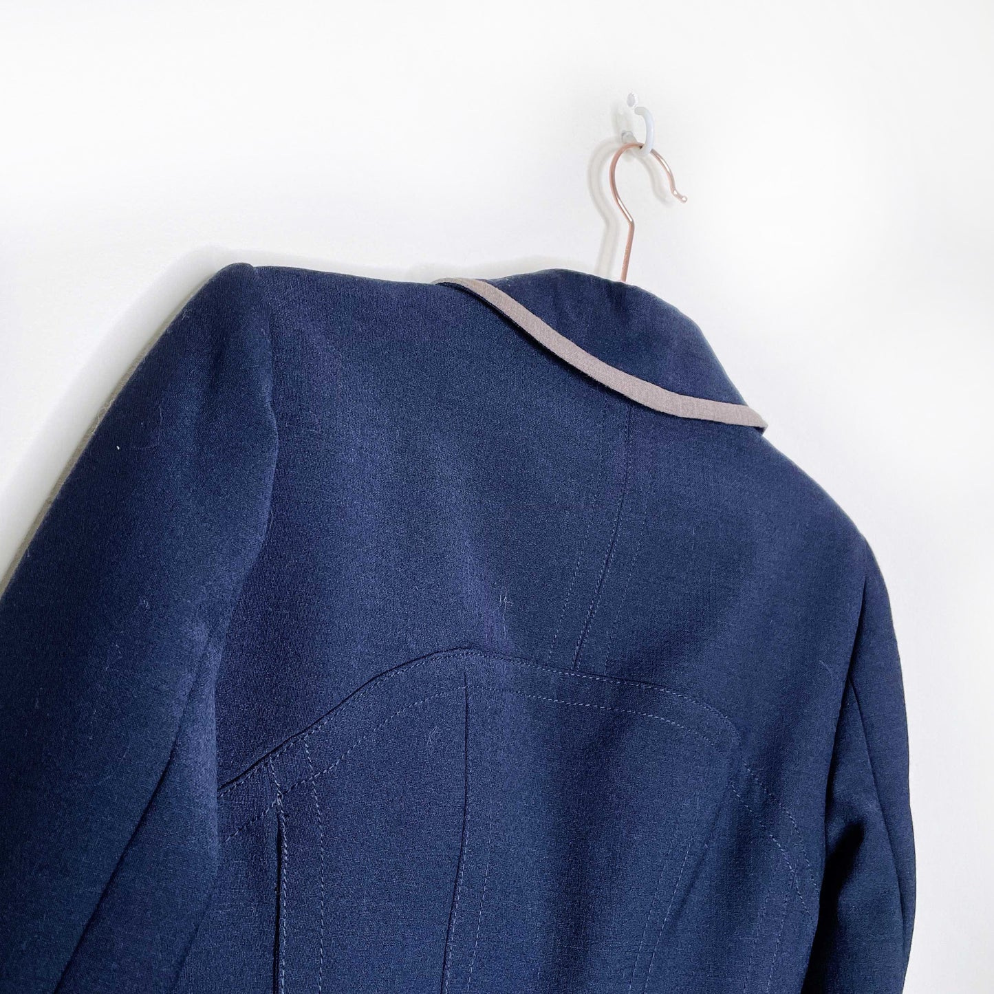 tory burch wool-blend nautical fitted blazer - size 4