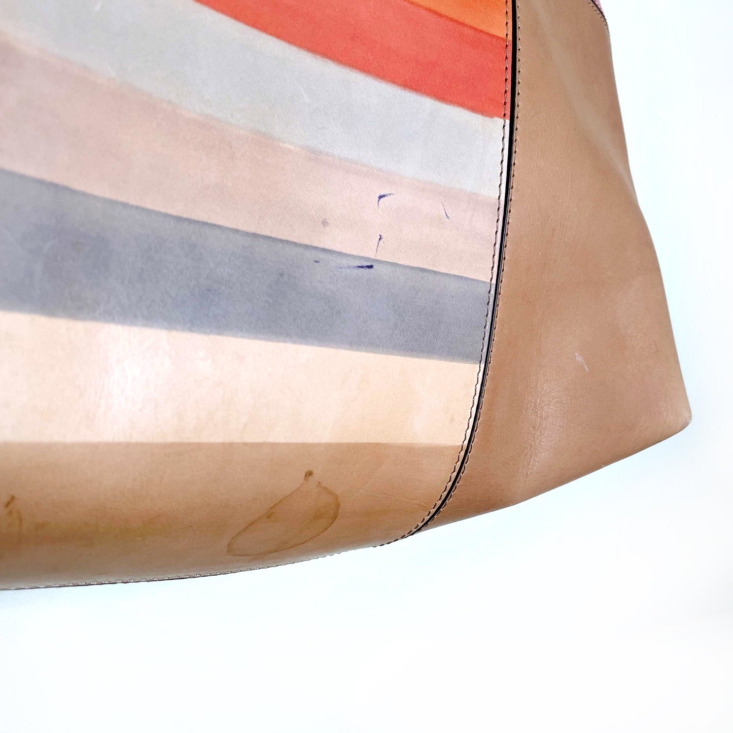 tory burch block t degrade colourful leather tote bag