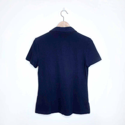 tory burch navy pique polo tee - size xs