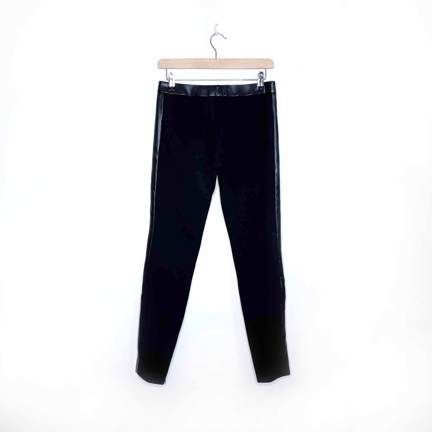 tory burch legging pants with faux leather panel - size xs