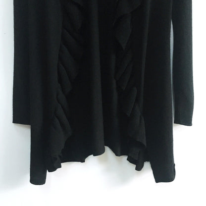 Tory Burch Ruffle front Wool Cardigan - size xs