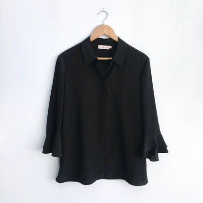 Tory Burch Monica Ruffle Blouse - size 12
