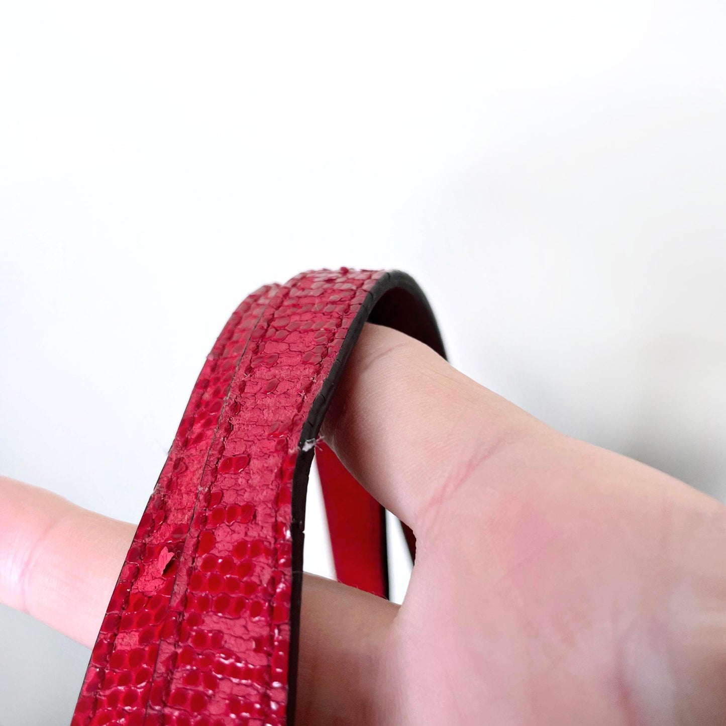 lauren ralph lauren black red leather tote bag