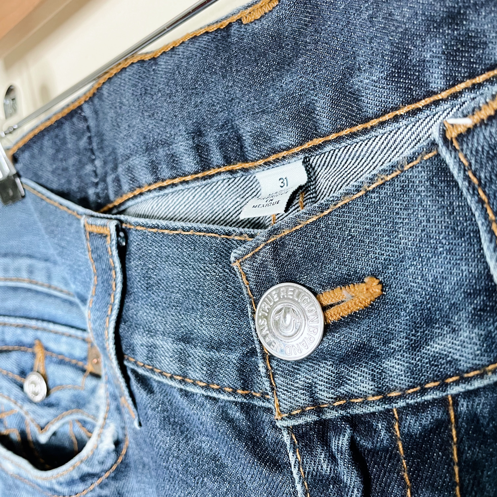 men's true religion slim flap pocket jeans - size 31x34