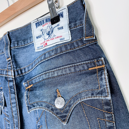 men's true religion slim flap pocket jeans - size 31x34