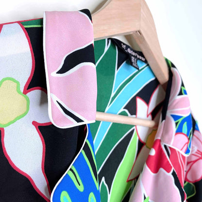 zara trf outerwear tropical duster jacket - size small