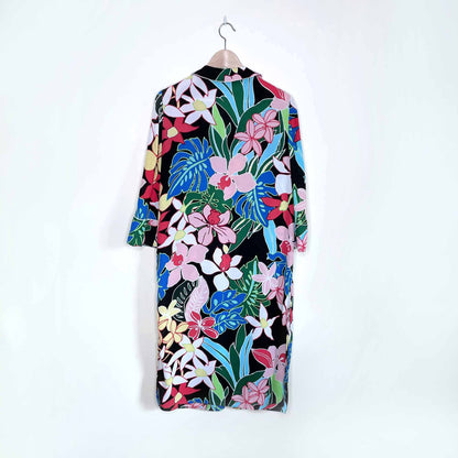 zara trf outerwear tropical duster jacket - size small