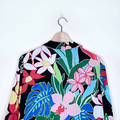 zara trf outerwear tropical duster jacket - size small