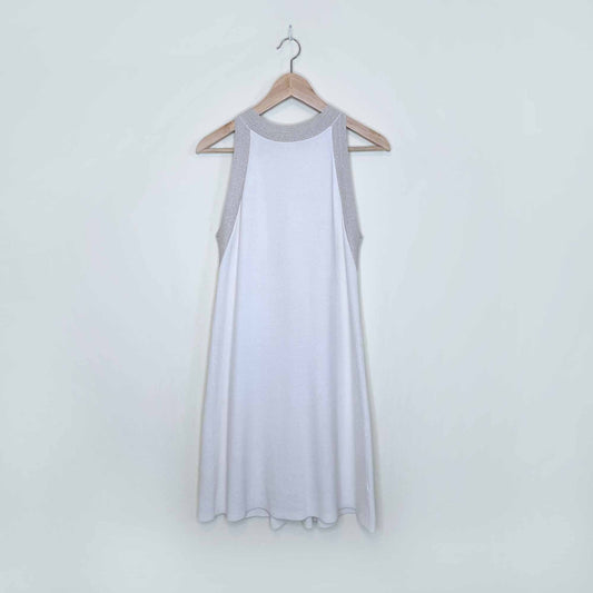trina turk knit halter dress with metallic trim - size small