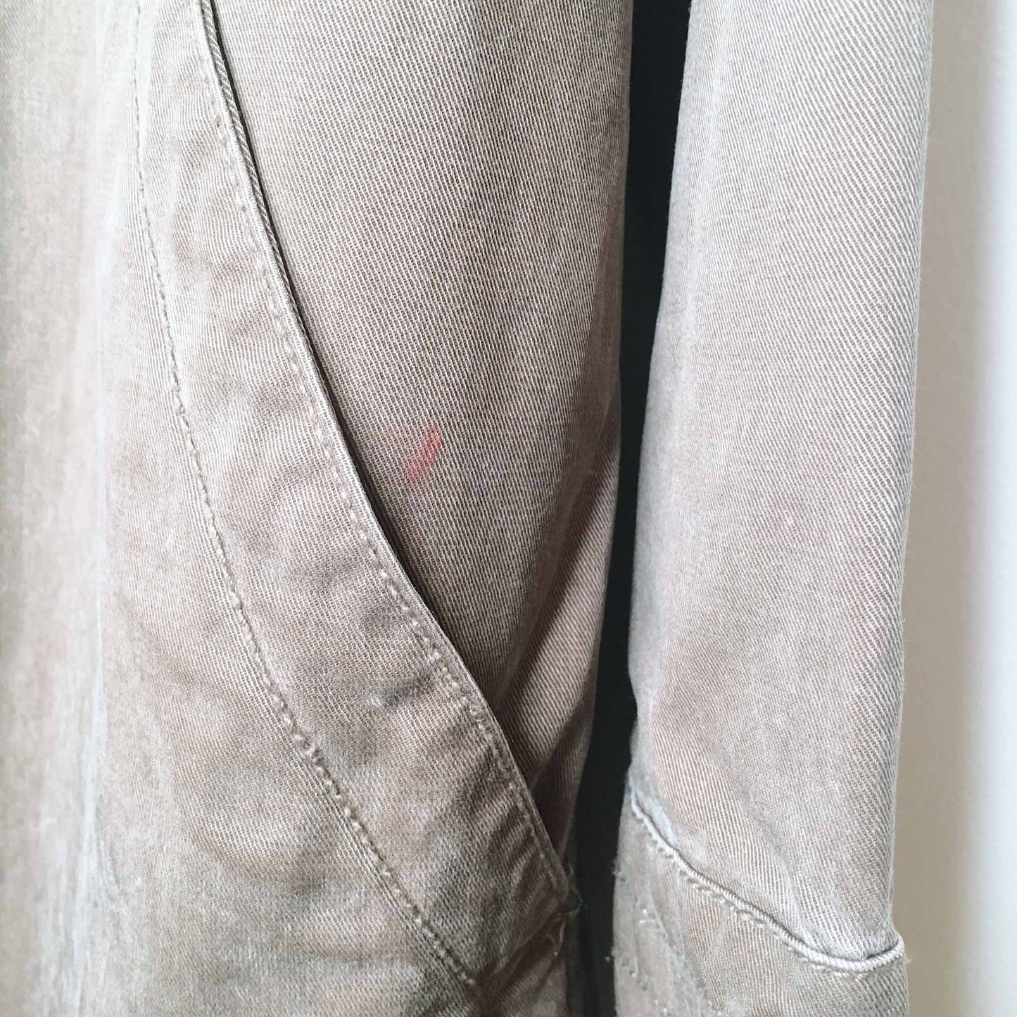 Trouvé twill parka with leopard faux fur removable lining - size Medium
