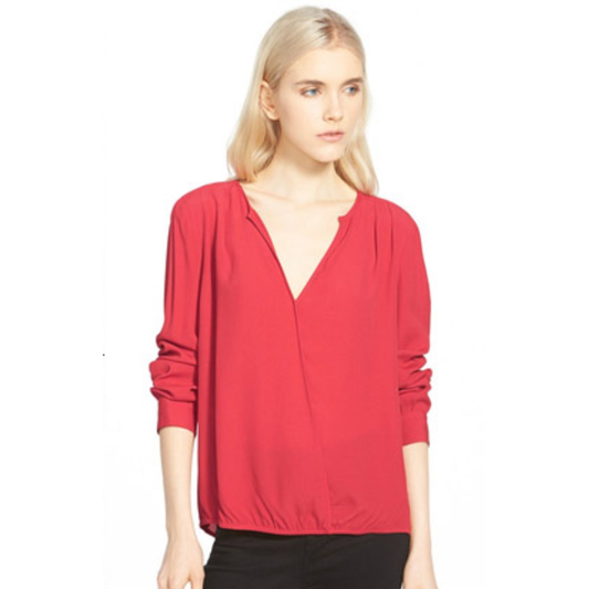 Trouvé surplice zip cuff blouse - size Small
