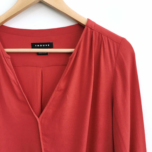 Trouvé surplice zip cuff blouse - size Small