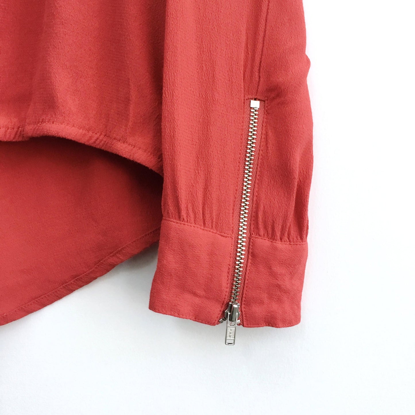Trouvé surplice zip cuff blouse - size Small