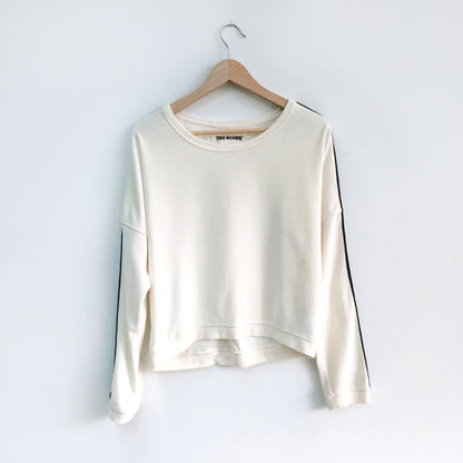 True Religion Velour Stripe Crew - size Medium