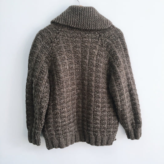 Vintage Tuak Hand-knit Wool Cardigan - size Medium