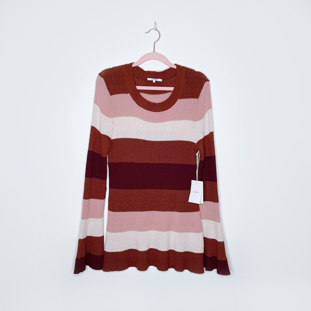 nwt tularosa courage striped sweater - size large