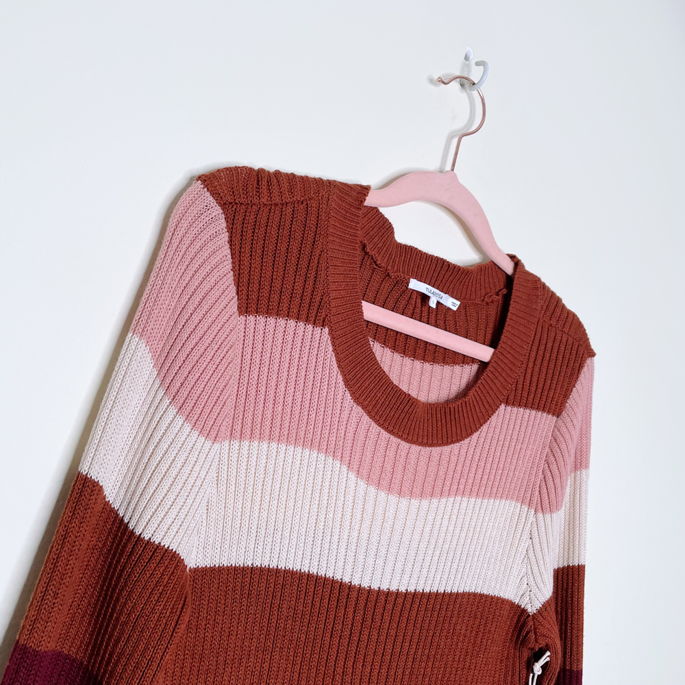nwt tularosa courage striped sweater - size large
