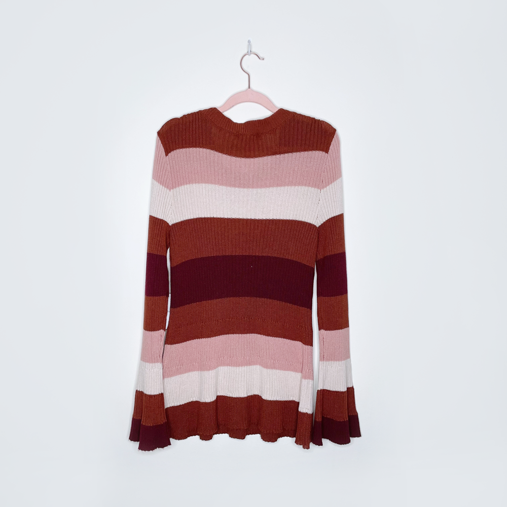 nwt tularosa courage striped sweater - size large