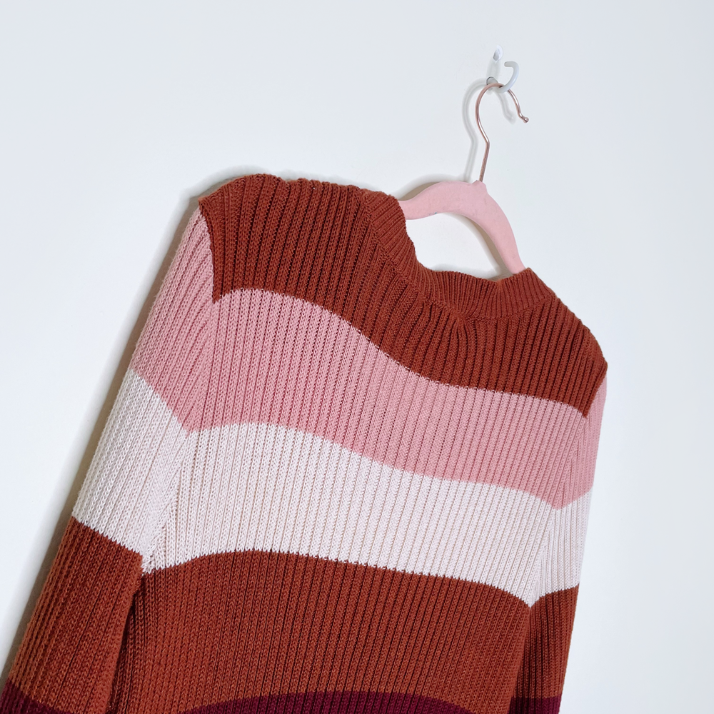 nwt tularosa courage striped sweater - size large