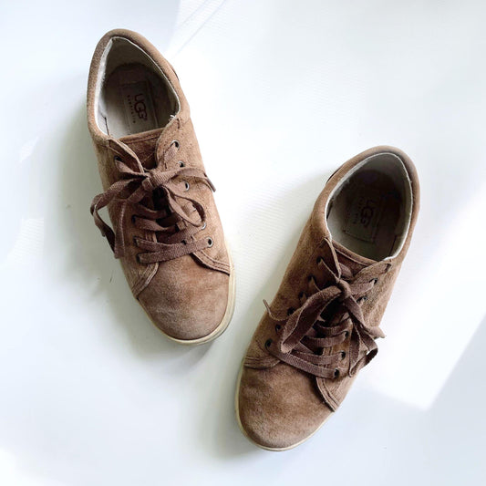 ugg australia karine suede sheepskin sneaker - size 8.5