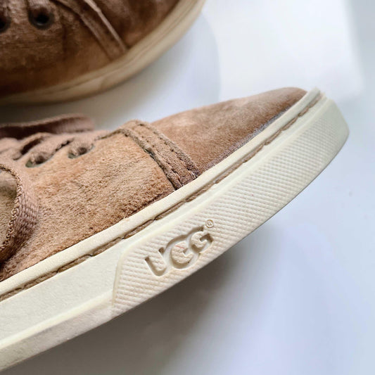 ugg australia karine suede sheepskin sneaker - size 8.5