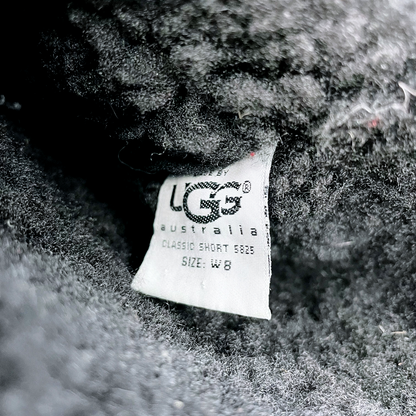 ugg classic short black sheepskin boots - size 8