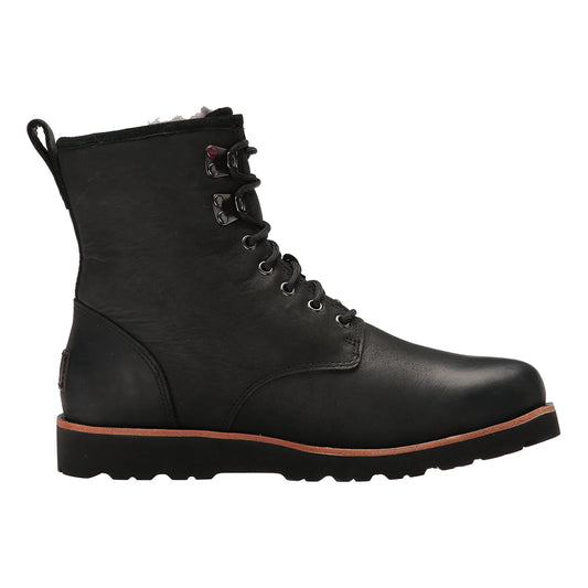 men's black ugg hannen TI sheepskin lace-up boots - size 11/11.5