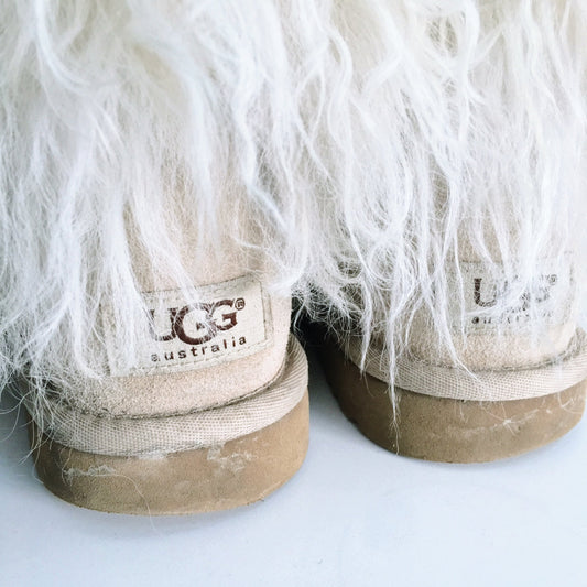 UGG Australia Lida Mongolian Sheepskin Boots in Natural - size 6