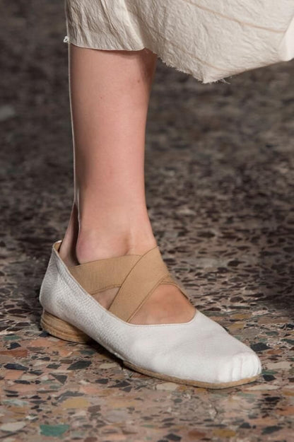 UMA WANG Cross-over strap Ballerina Shoes - size 37