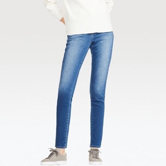 Uniqlo EZY drawstring mid-rise stretch jeans - size Medium