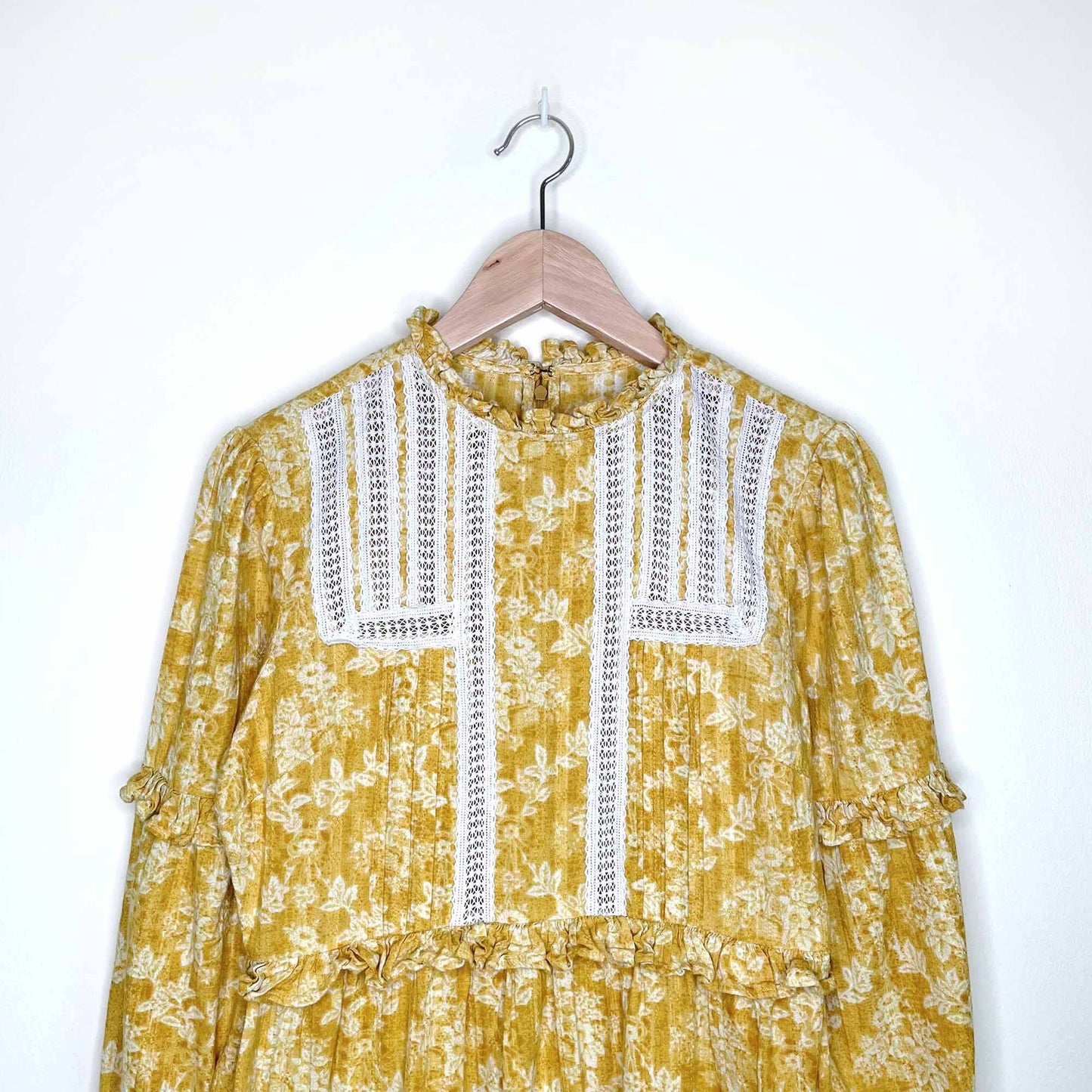 laura ashley & urban outfitters madison peasant boho midi dress - size medium