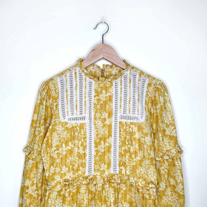 laura ashley & urban outfitters madison peasant boho midi dress - size medium