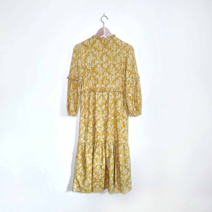 laura ashley & urban outfitters madison peasant boho midi dress - size medium