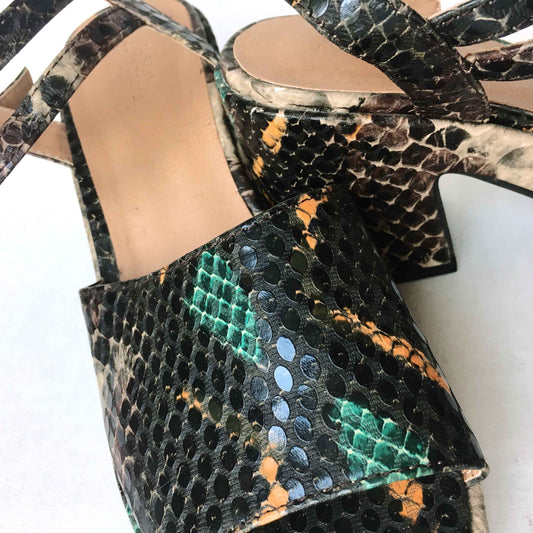Urban Outfitters Candice Snakeskin Platform Heel - size 7