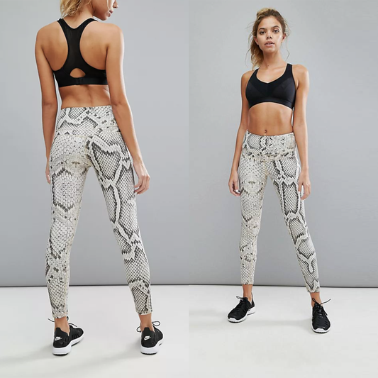 varley high rise snakeskin leggings - size small