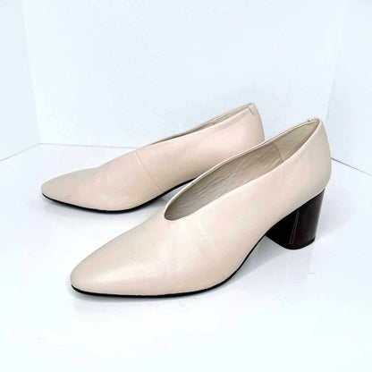 vagabond leather eve high vamp block heel pump - size 40
