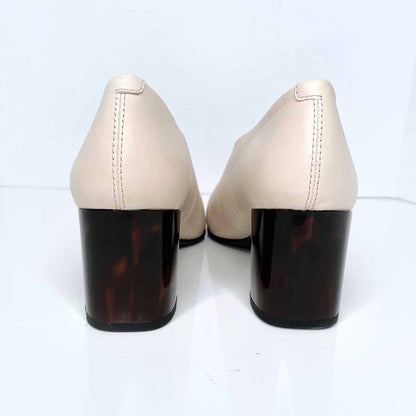 vagabond leather eve high vamp block heel pump - size 40